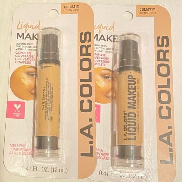 🎉L.A. COLORS  2 X Flawless Liquid Makeup Complete CBLM312 Creamy Beige 💥 - Picture 7 of 7